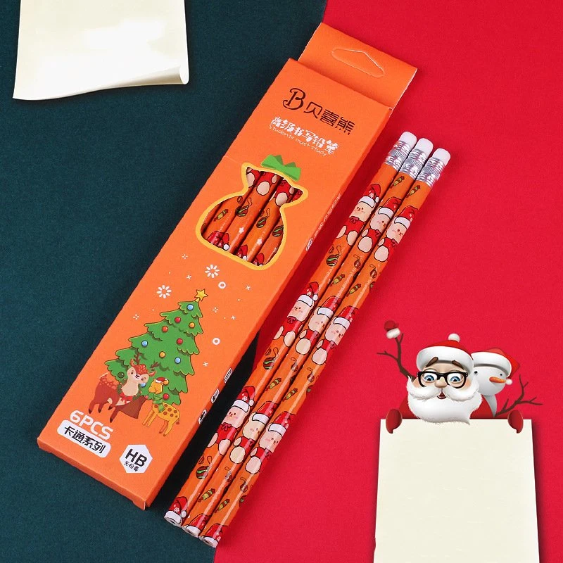 Navidad niños 6 PCS Pencils dibujos dibujos creativos Pinturas Escribir suave y no fácil de romper