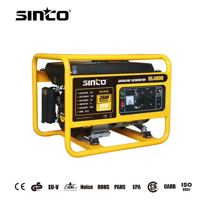 3.5kw 50Hz 230V 3.8kw 60Hz 120/240V Gasoline Generator