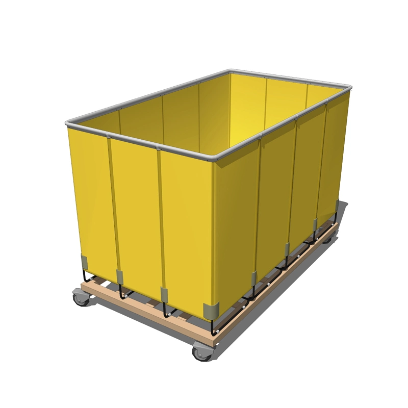 Duty Large Trash Tub Capacity Heavy Hospital Laundry Carts Plastic Laundry Trolley for Warehouse Cleaning Supply