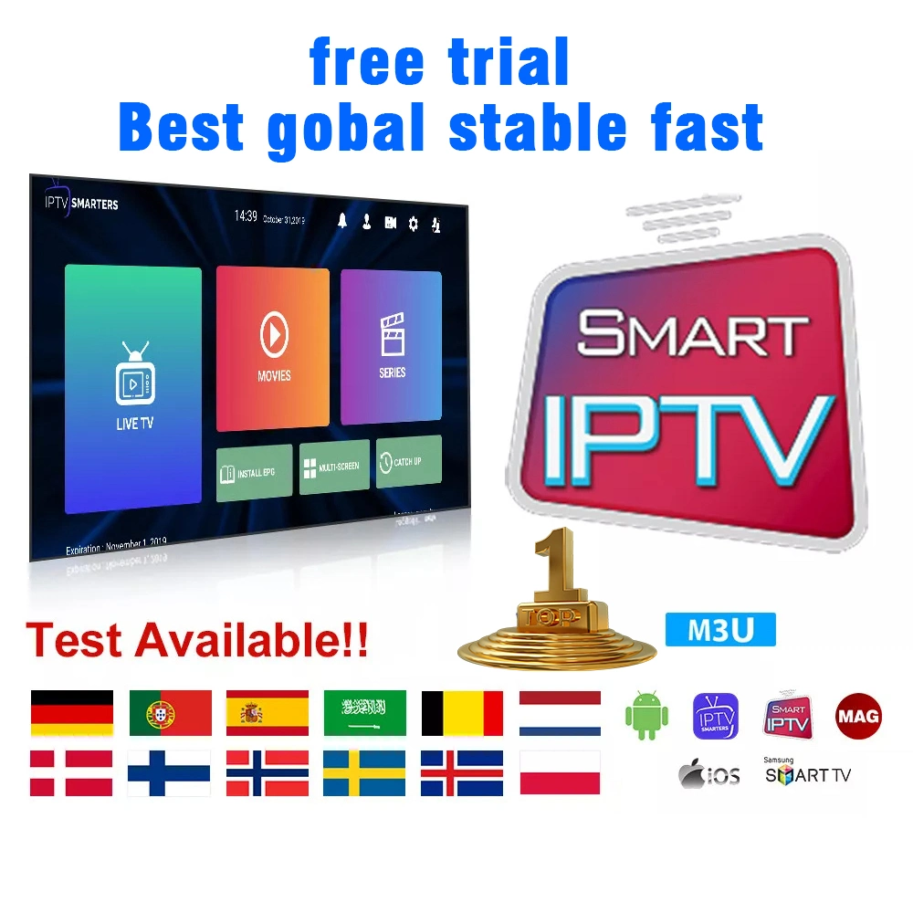 1 an de test gratuit pour les langues nationales IPTV M3U Link TV Box Sub scription Free Watch TV