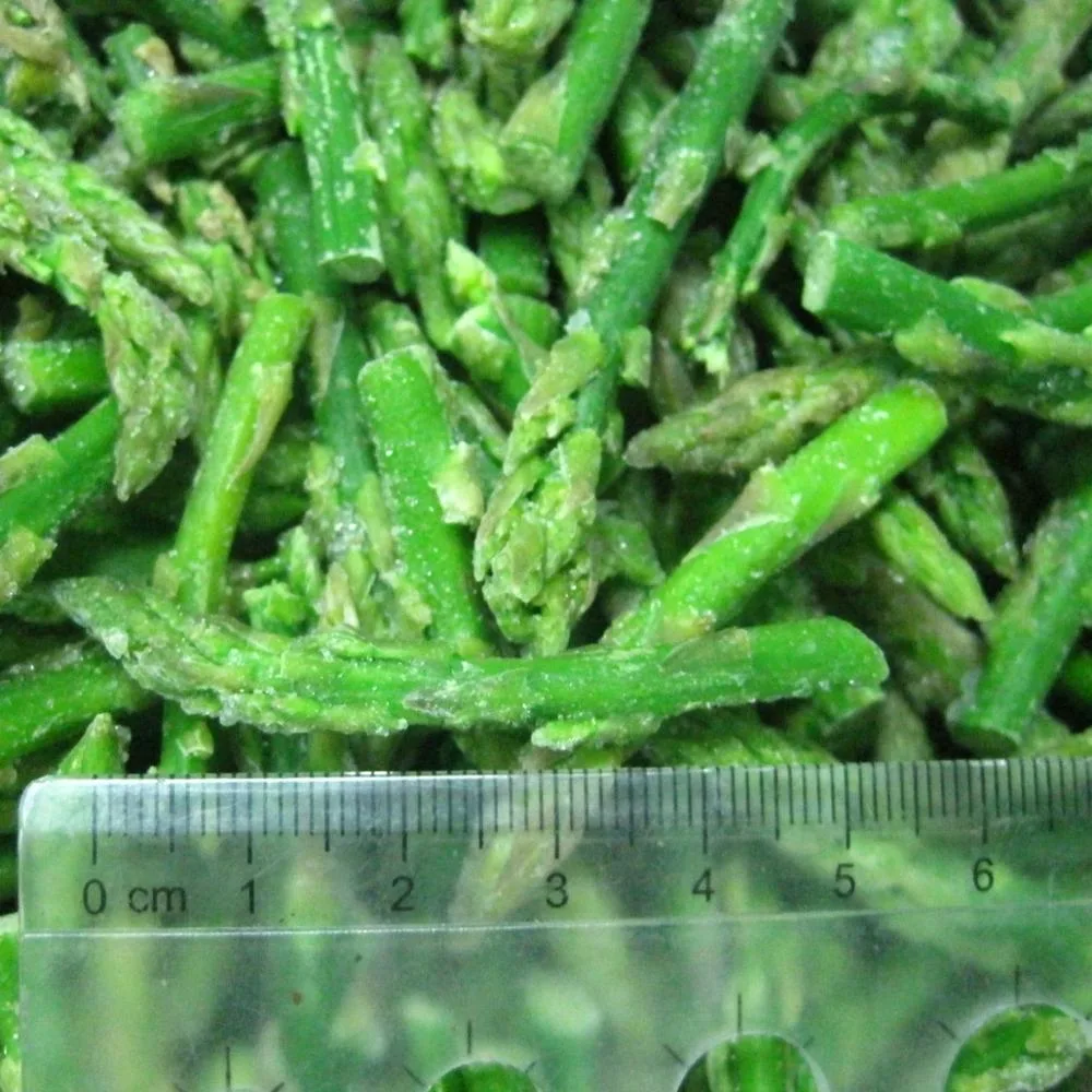 Nop EU Organic IQF Frozen Vegetables Green Asparagus From China