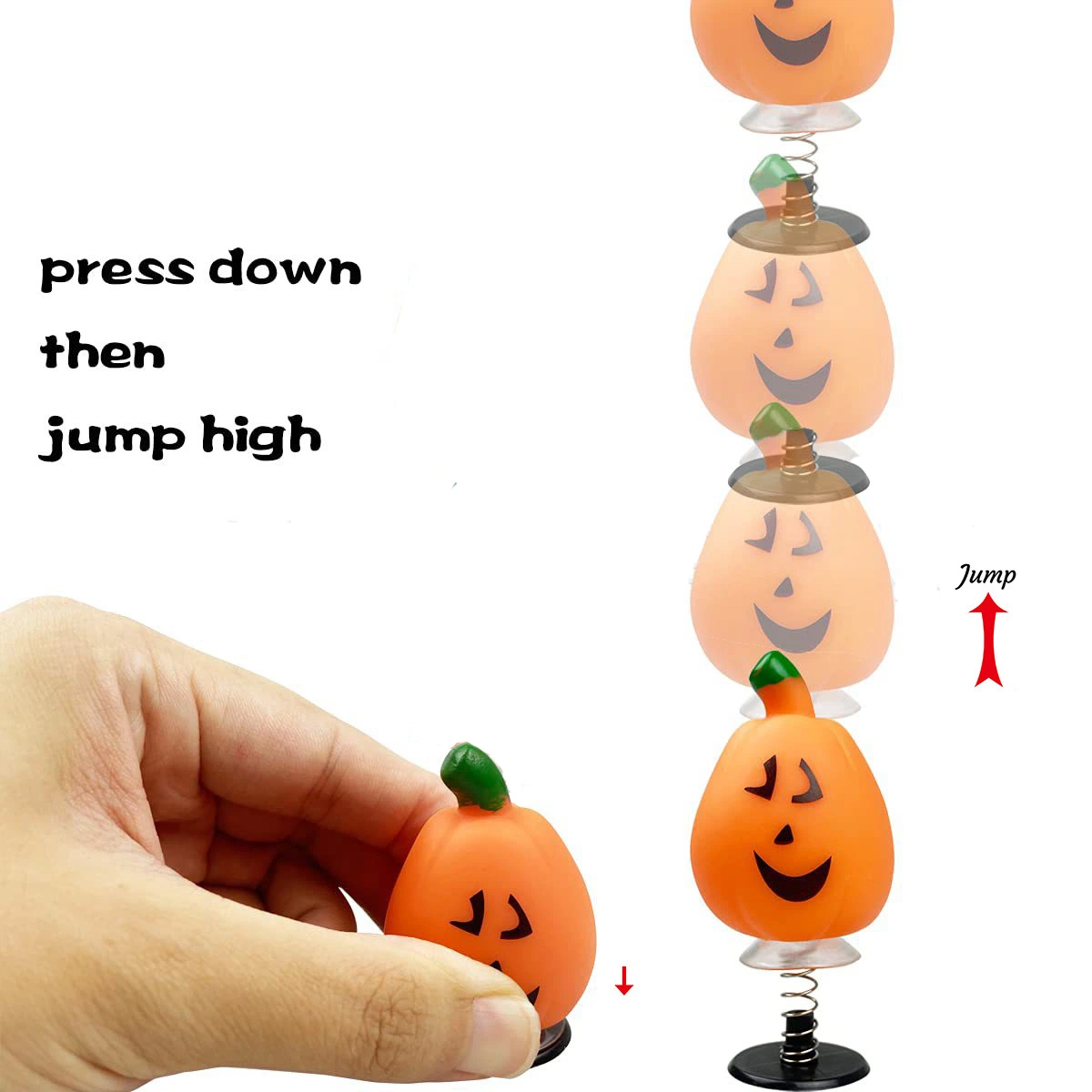 Vending Capsule Halloween Small Jumping Pumpkin Bat Monster Toys for Kids