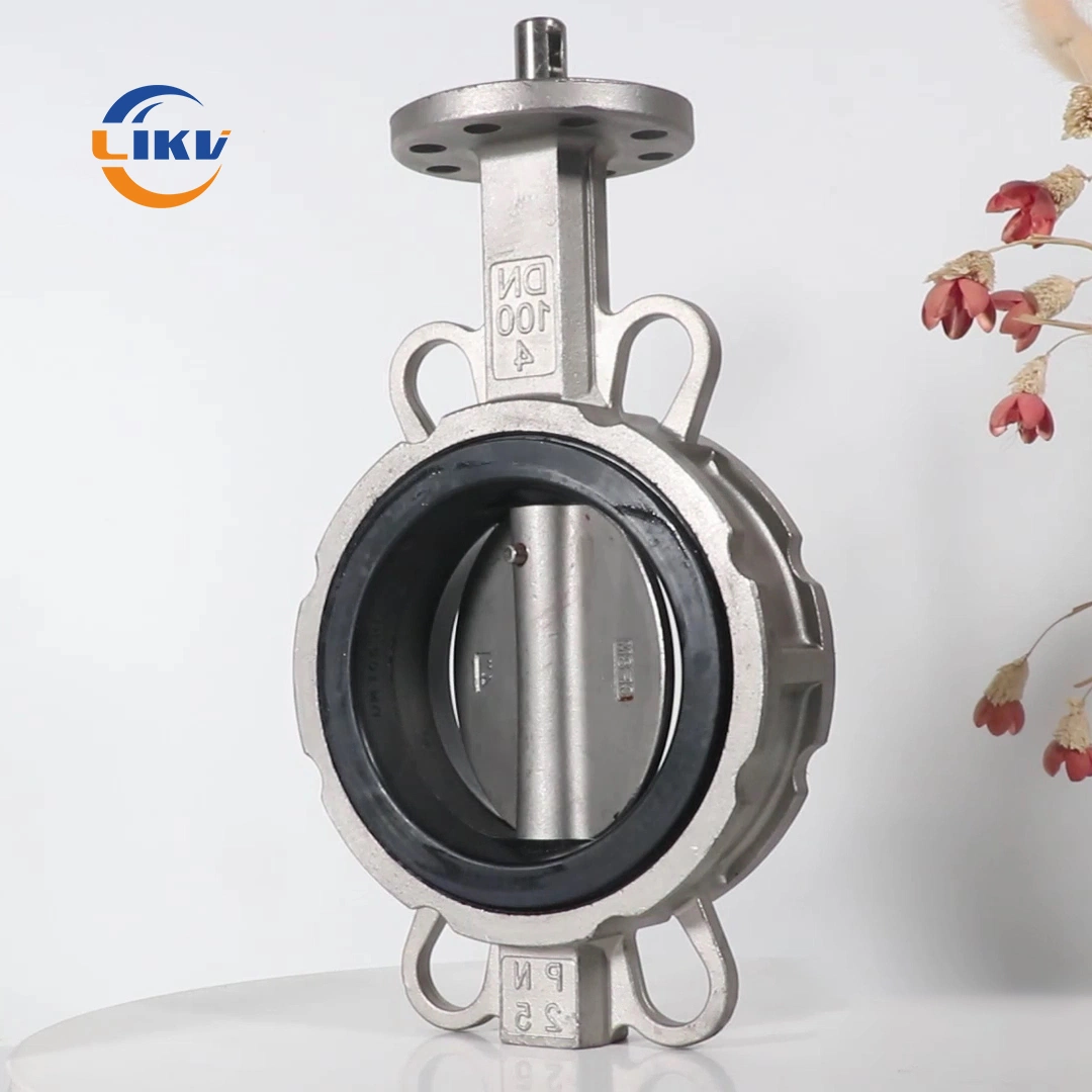 Pn16 DN50-200 4 Inch Stainless Steel Pn16 Universal Wafer Butterfly Valve Supplier