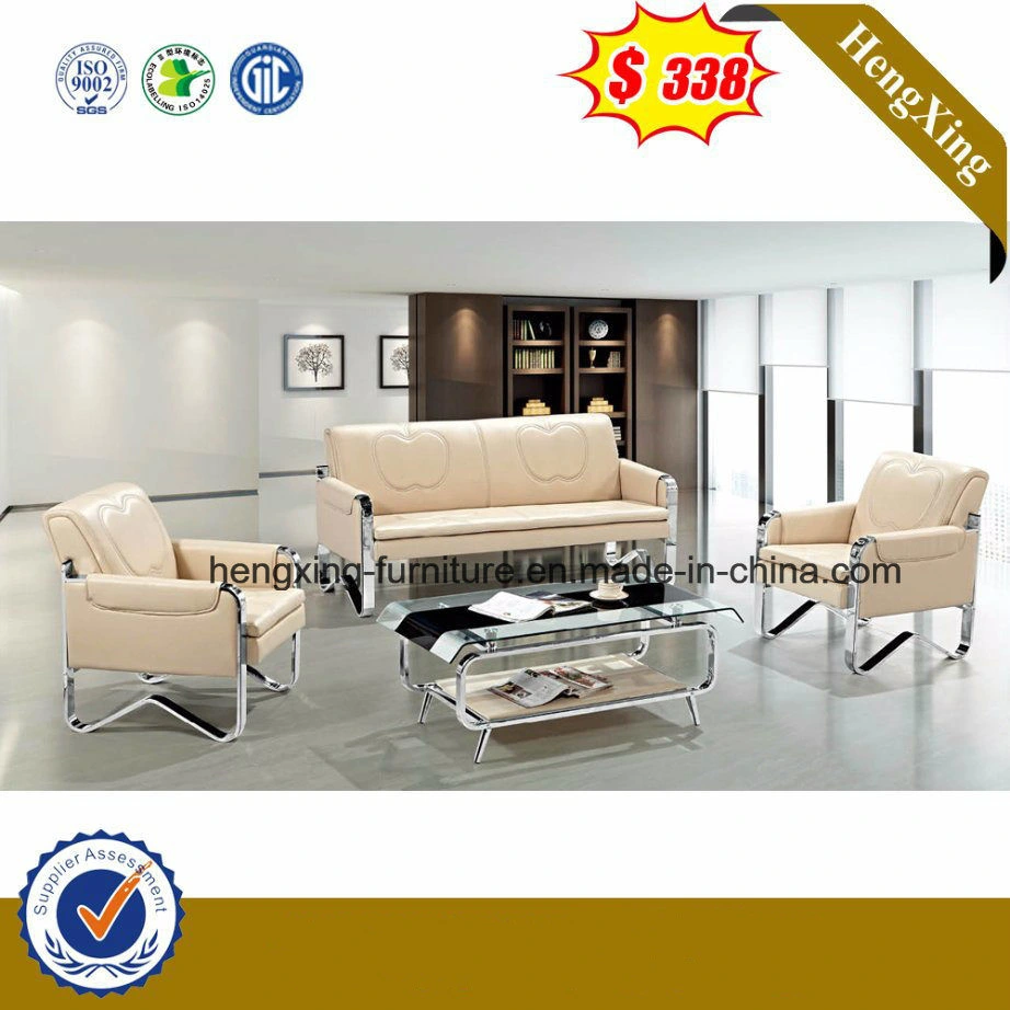 Modern Office Furniture Leather Metal Sectional Corner Receptional Sofa