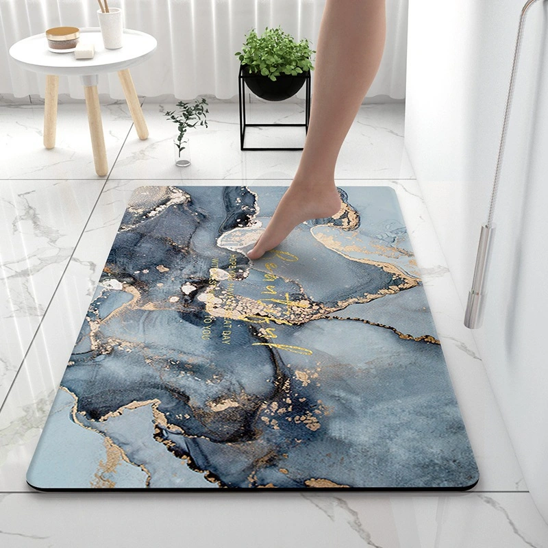 Luxury Bathroom Quick-Drying Silicone Foot Pad Non-Slip Entrance Door Mat