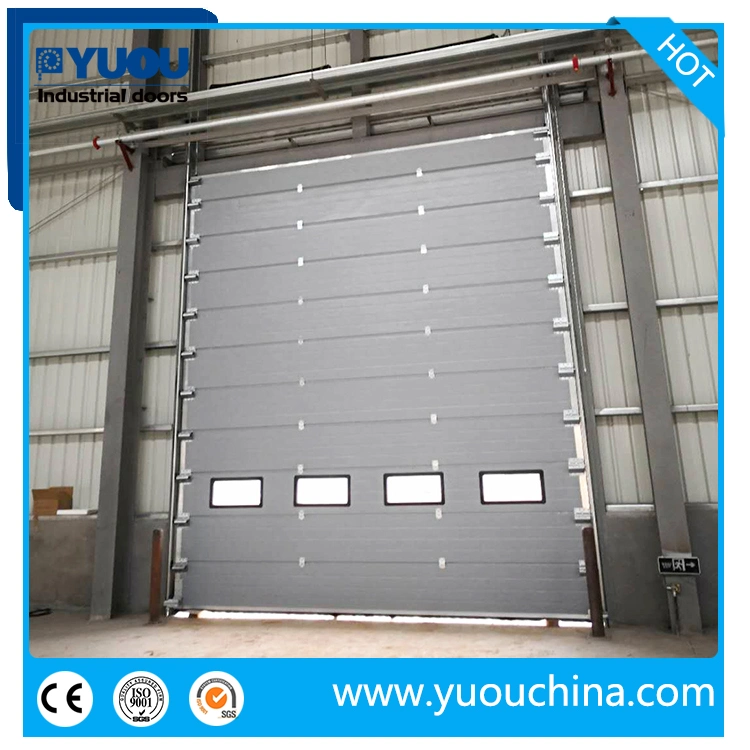 Warehouse Vertical Sliding Lifting Loading Area Overhead Sectional Industrial Door with Dock Leveler and Dock Shelter