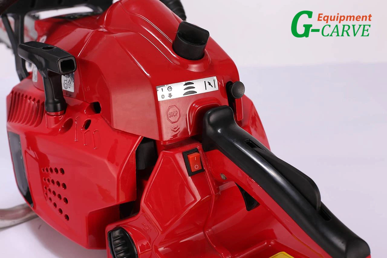 G-carve GS CE Wholesale/Supplier 2 Carrera Jardín de cadena de gasolina Sierra 72cc Big Power gasolina Chainsaw de servicio pesado