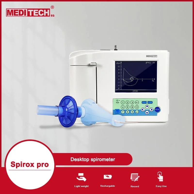 Hospital Spirometer Built-in Memory Store Patient Measurement Results