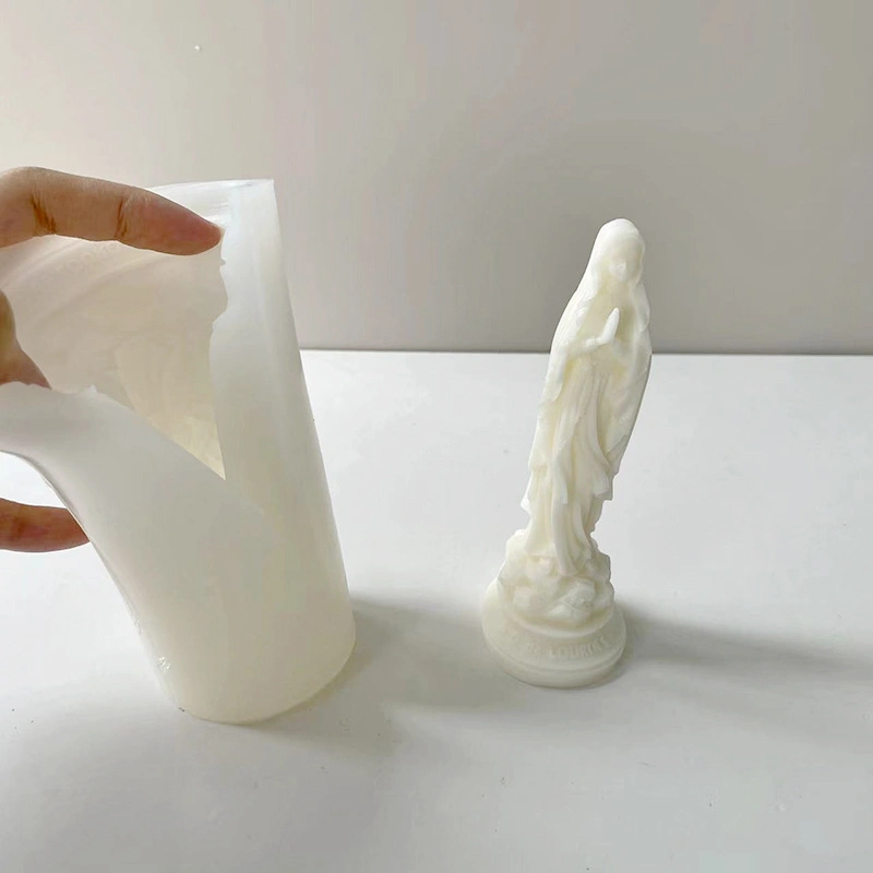 DIY Crystal Drip Goddess Statue Mould Aroma Candle Plaster Ornament Silicone Mould