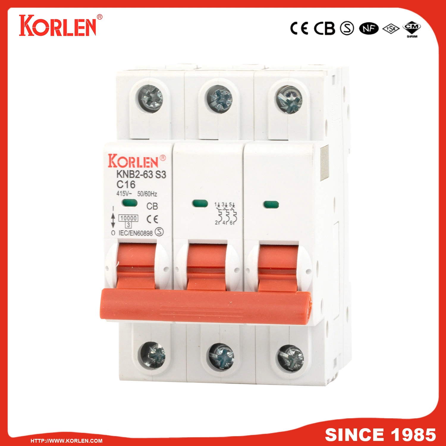 New Type MCB 1A-63A Miniature Circuit Breaker 7.5ka/10ka with RoHS CE CB