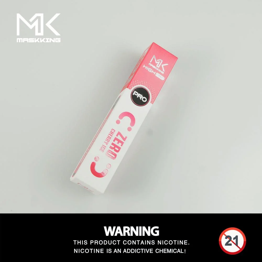 Original Maskking Disposable Vape High PRO Zero Electronic Cigarettes 304 Stainless Steel + Pctg Mouthpiece.