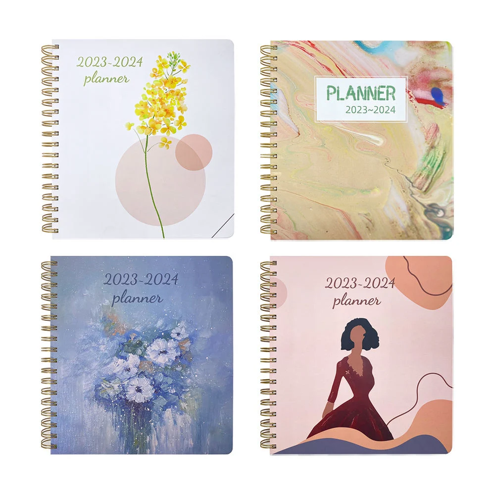 Best Selling Tab Pages and Sticker Spiral Planner Hardpaper Notebook