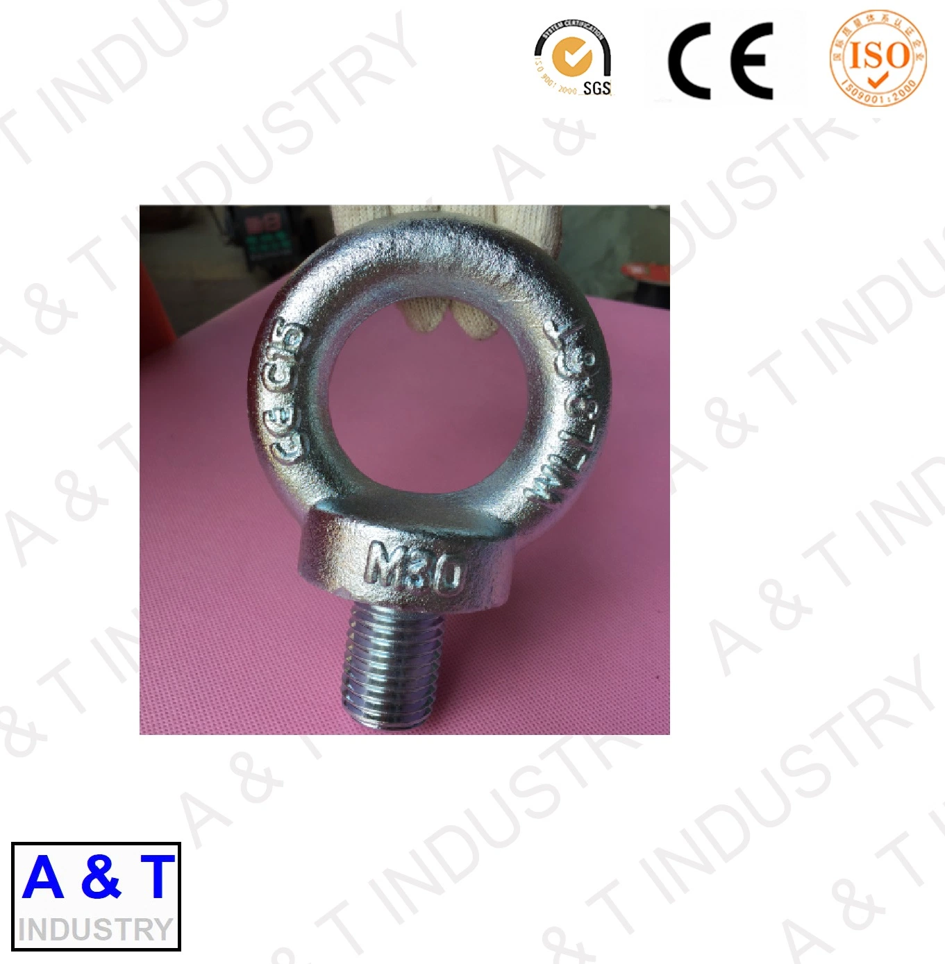 Rigging Hardware Galvanized Carbon Steel DIN580 Eye Screw