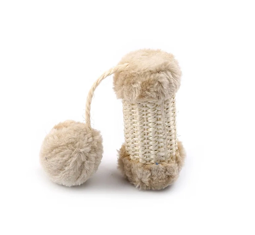 Surmontoir en sisal avec griffe en peluche aiguisage de jouets interactif PET Fournitures