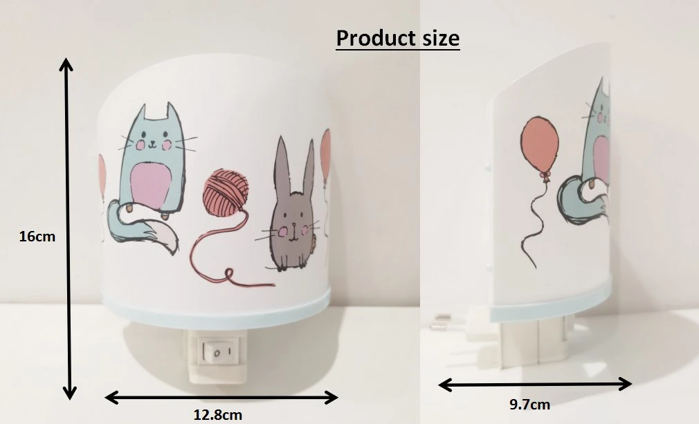 Lámpara de mesa para niños moderna, con enchufe, luz nocturna OEM