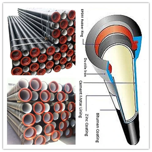 DN150mm 300mm 400mm 600mm 900mm Ductile Cast Iron Pipe Water Pressure Test K9 Ductile Centrifugal Iron Pipe Tube