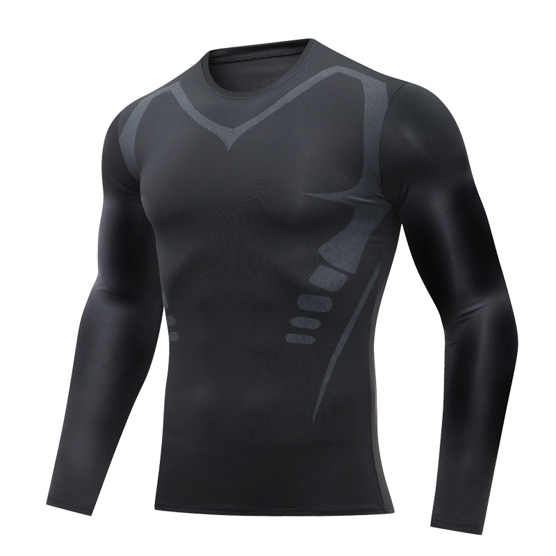 European and American High-Elastic Fitness Suit Men's Tight-Fitting and Quick-Drying Clothes