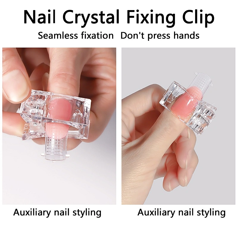 Nail Tips Clips Nail Beauty Transparent Gel Finger Nail Extension UV Builder Clamps Factory Selling