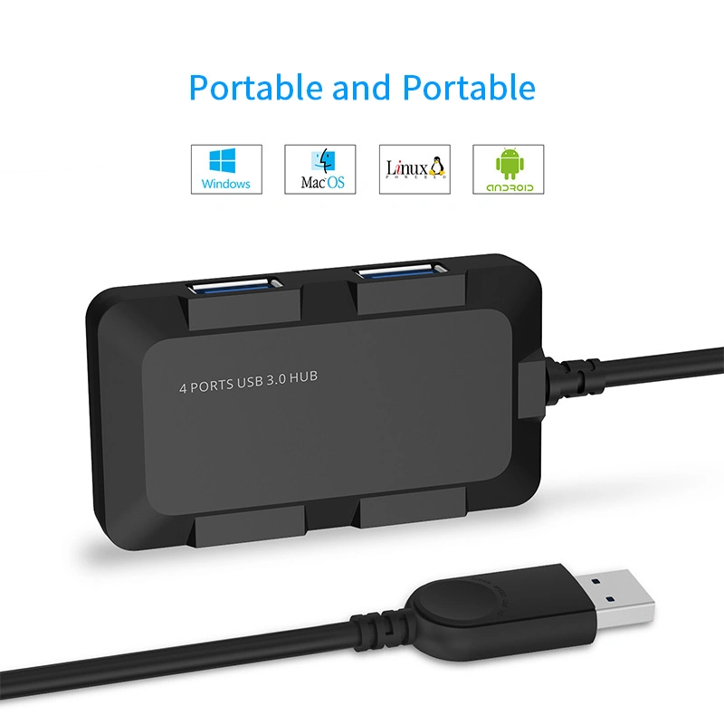 Uh30410 3.0 portátil USB hub 4 portas de acoplamento de Viagem