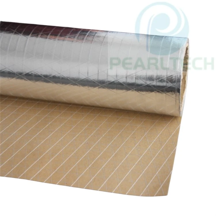 Perforated Silver Aluminum Foil Kraft Three Ways Scrim Rolls for Duct Insulation