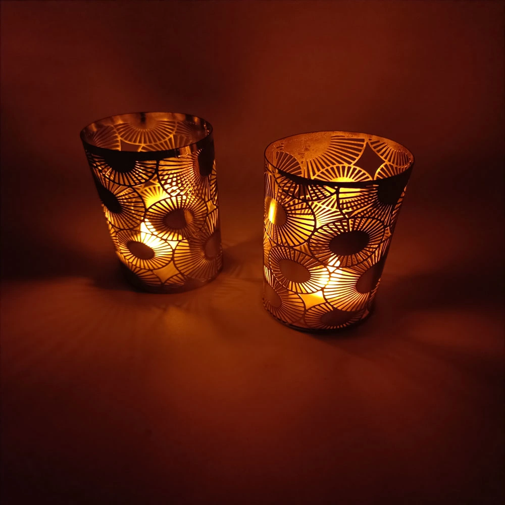 Home Decor Gifts Hollow Decimal Candlestick Candlesle Craft