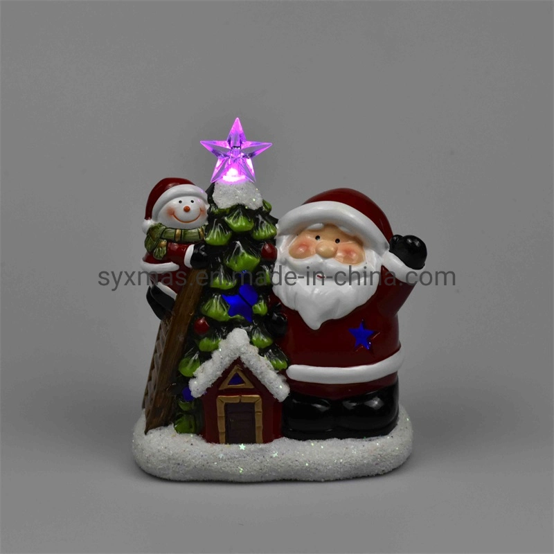 Wholesale/Supplier Ceramic Ornaments with Christmas Tree and Santa Claus