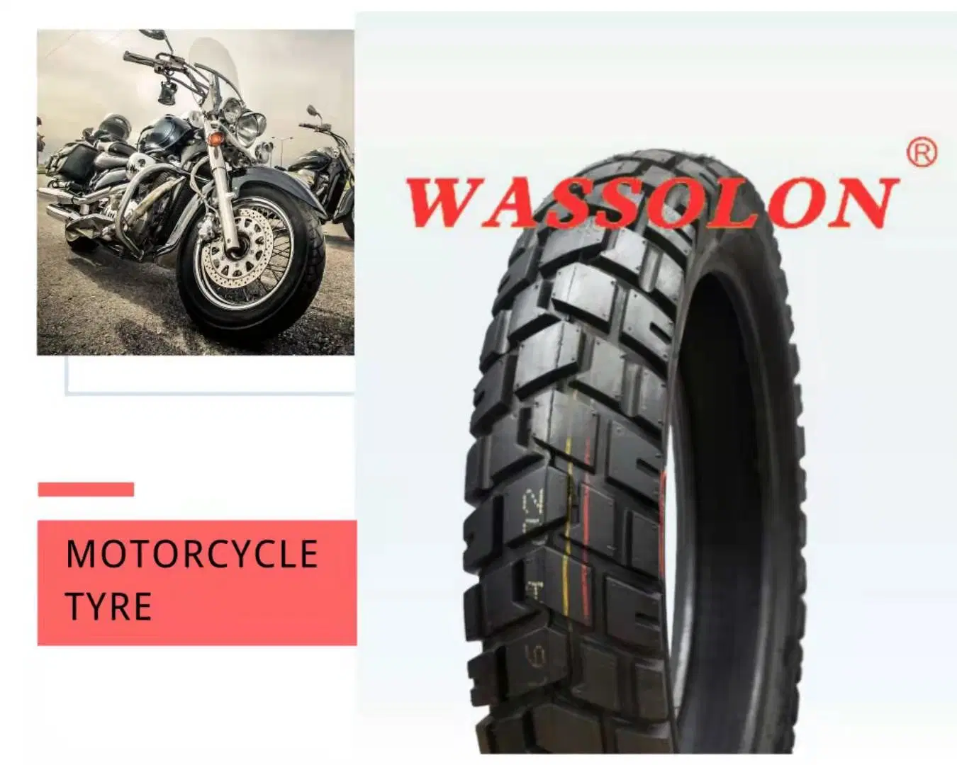 Moto Scooter Sapre Reaiatant Tubeless Rueda de goma de neumáticos de nylon natural 8PR/neumático