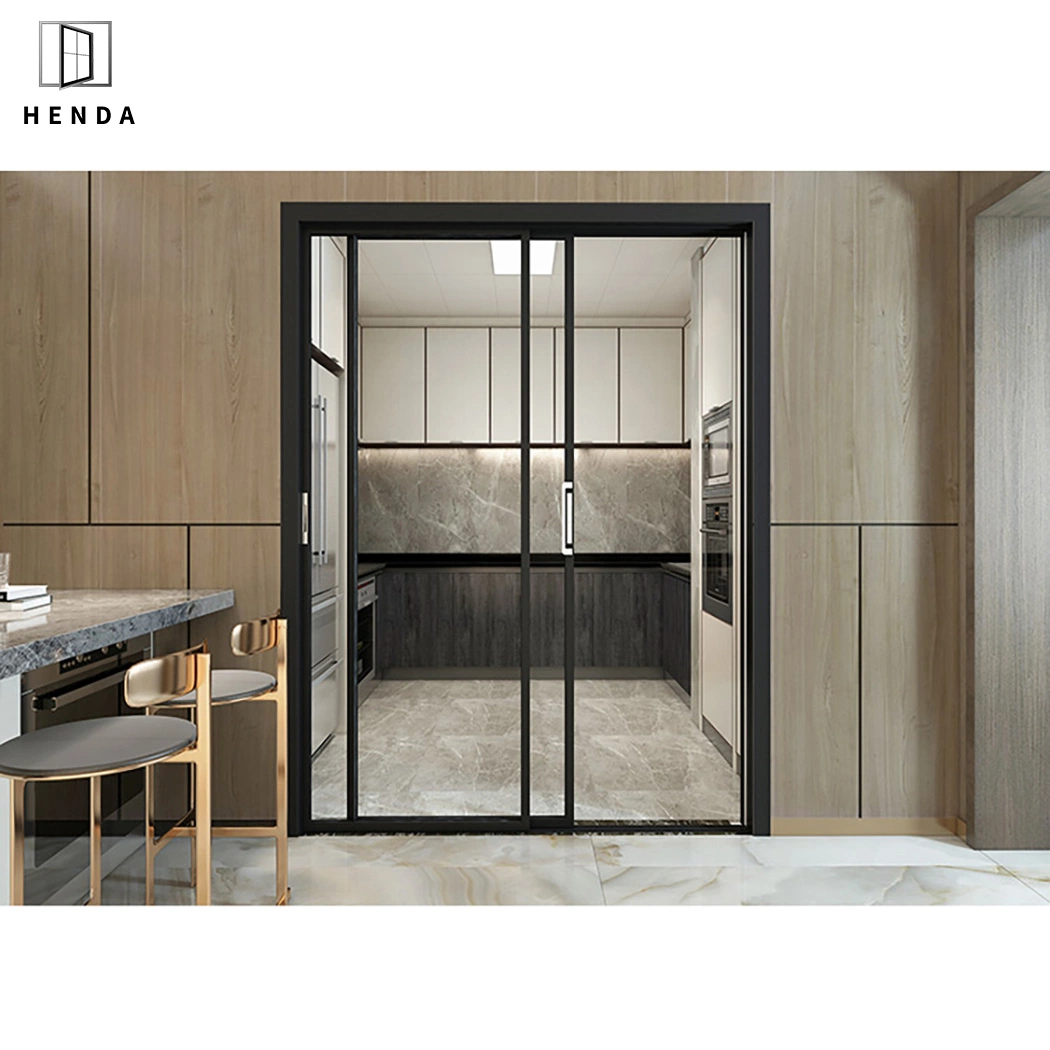 Shower Enclosure Easy Clean Coating 10mm Tempered Glass Matt Black Sliding Door