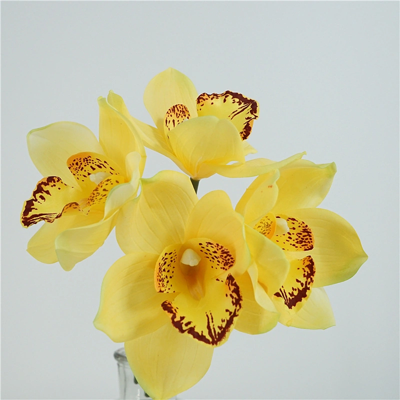 Hand Feel Moisturizing High quality/High cost performance Cymbidium Hybridum Artificial Flower