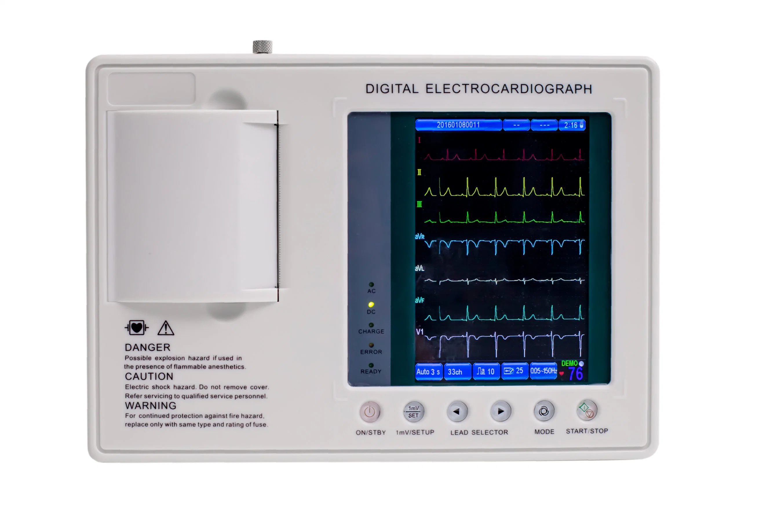 OEM Cheap Portable 3 Channels Electrocardiogram System ECG Machine with Touch Screen