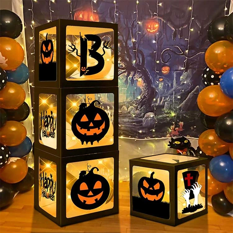 Benutzerdefinierte Logo klare PVC-Box Weihnachtsfeier Geburtstagsfeier Ballon Verpackungskarton