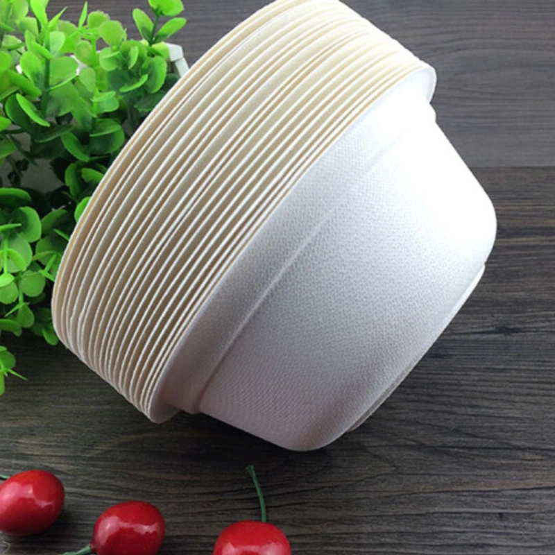 Pulp 16oz 24oz 32oz 12oz Round Bowl Box Environmental Biodegradable Fast Food Sugar Cane Bagasse Takeaway Disposable Paper Soup Bowl