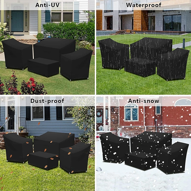 La fábrica de 4 piezas personalizadas de muebles de jardín, patio impermeable Protector asiento sofá