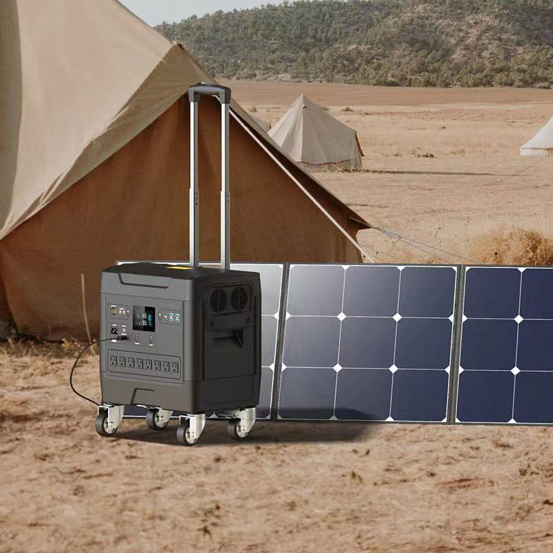 2000W Fuente de alimentación portátil de alta capacidad de alta potencia 220V Autoconducción portátil Falla de alimentación del Camping RV UPS de emergencia Fuente de alimentación exterior 3360wh