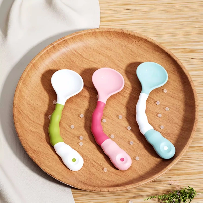 Baby Silicone Food Spoon Two and a Half Year Old Children Tableware