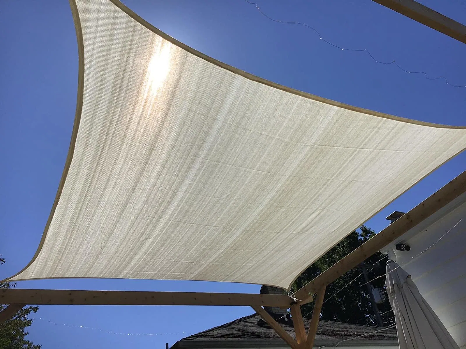 Toldo de vela solar UV Block carrocería para patio jardín/patio trasero 2