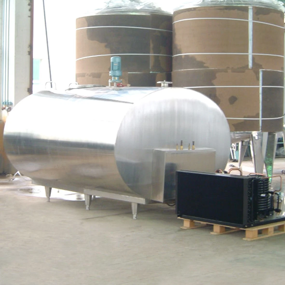 Stainless steel milk cooling tank milk chiller tank