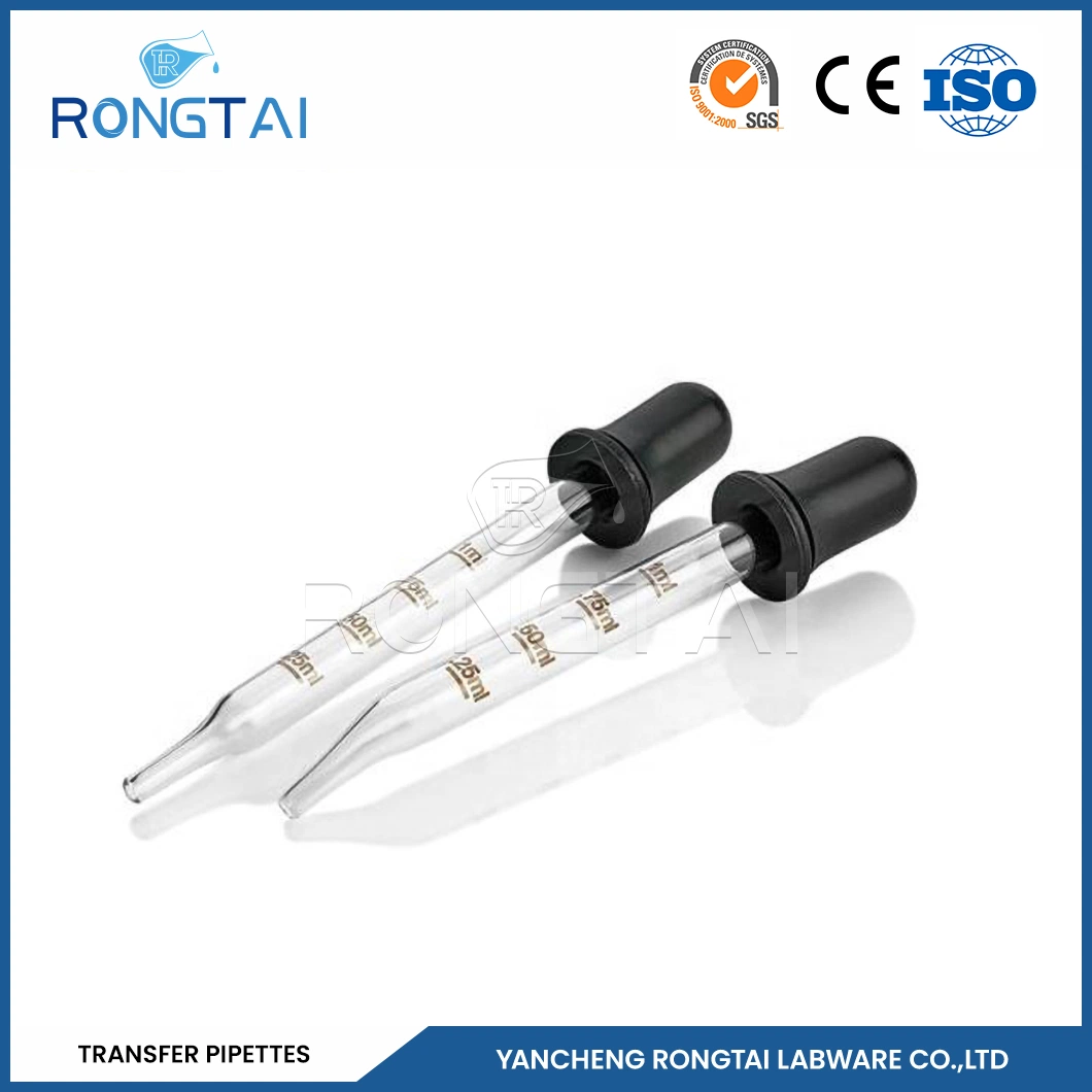 Rongtai Glass Sterile Transfer Pipette Fabricators Glass Pipette 2 Ml China Large Pipettes