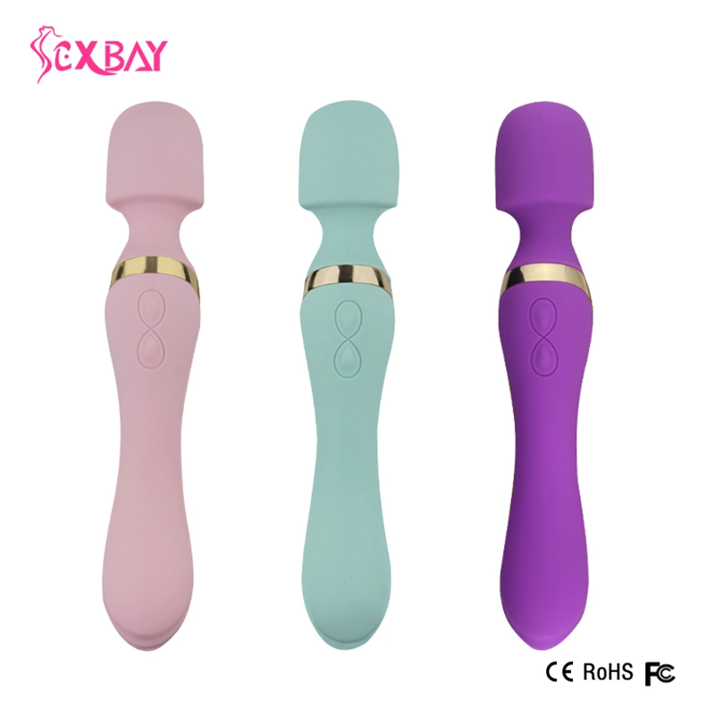 Sexbay Vibromasseur à double tête en silicone médical pour femmes, jouet sexuel masseur baguette