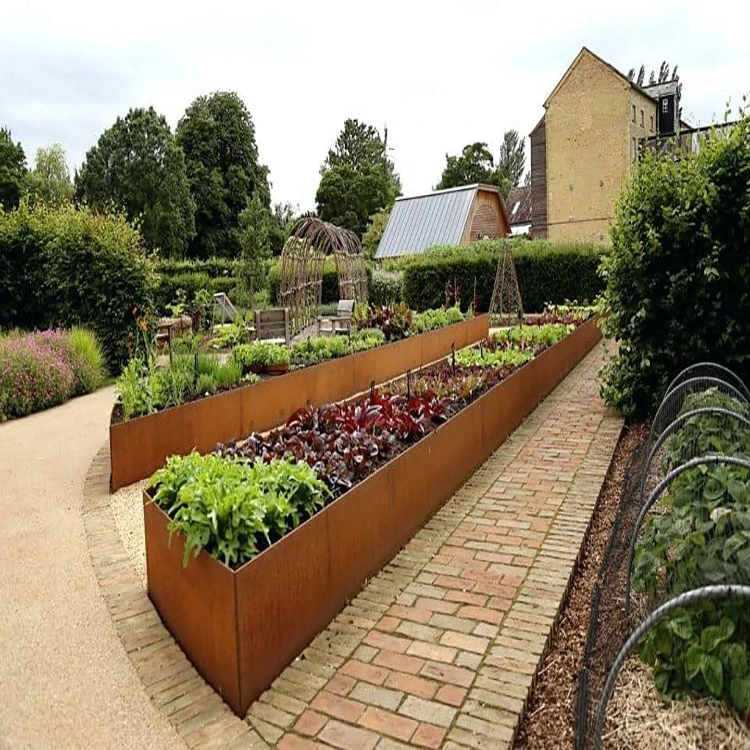 Aço Corten orlas jardim/Enferrujado fronteira das Flores