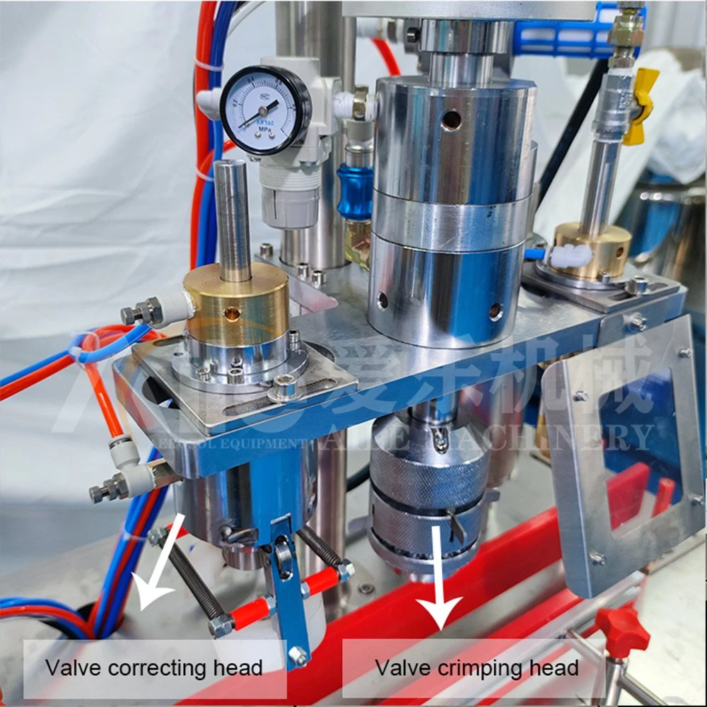 Under Cup Vacuum Refrigerant Freon R134A Aerosol Filling Machine System for Tin Plate Cans