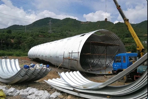 Galvanized Corrugated Metal Culverts Used for Bridge