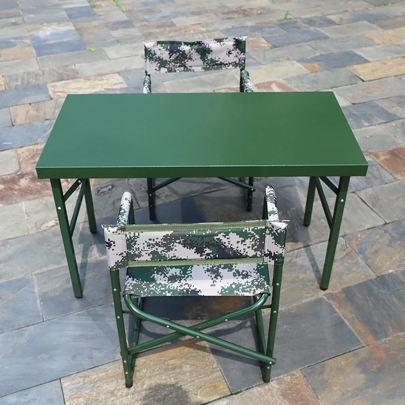 Militry Style Folding Table and Chair Training Table Iron Table