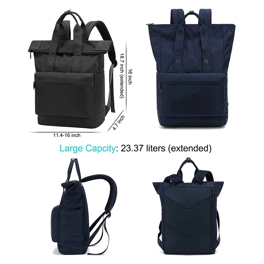 Ligero y resistente al agua elegante simple laminado ampliable adolescentes duradera Mochila Top