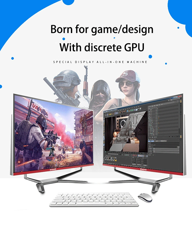 24 27 Inch All-in-One PC OEM GPU Gaming Desktop PC