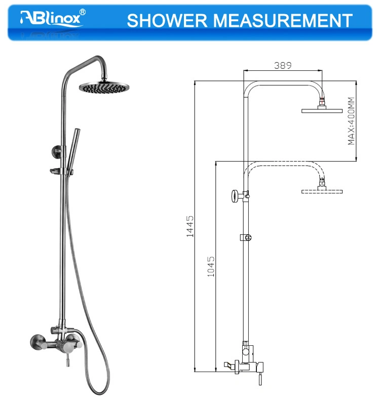 New Design Ablinox Sanitary Ware Shower Set Bathroom Accessories