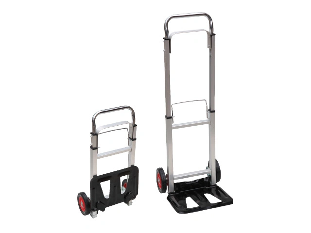 China Hergestellt Aluminium Hand Truck Faltbare Dolly Warenkorb Faltbare Hand Gepäckwagen 90kg Kapazität (HJ2101)