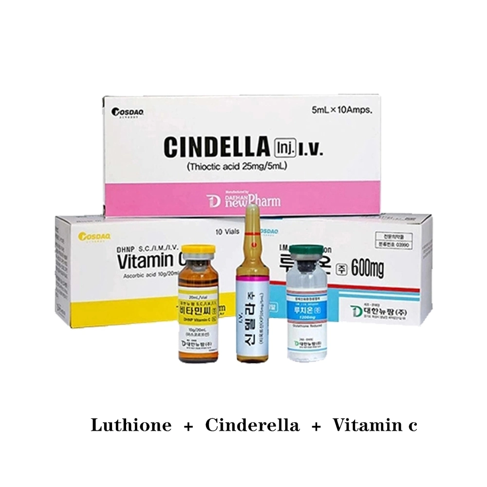 Korea Cindella Active White Glutathione Injection 600mg Anti Oxidant Skin Whitening Set