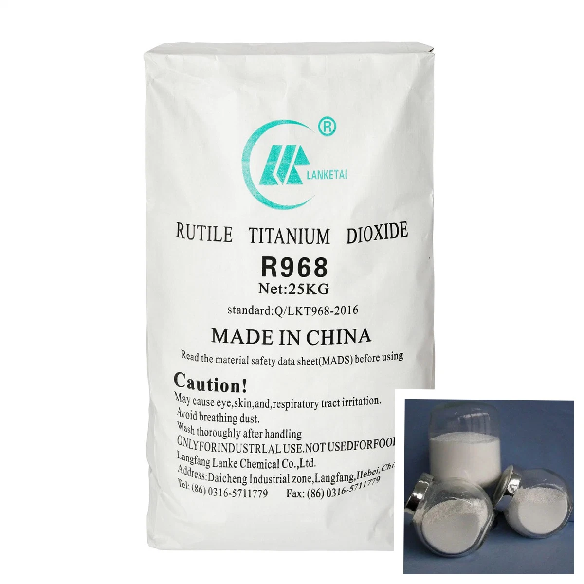 Le rutile/Grade Dioxyde de titane anatase Pigment blanc pour le caoutchouc/Plastiques/peinture