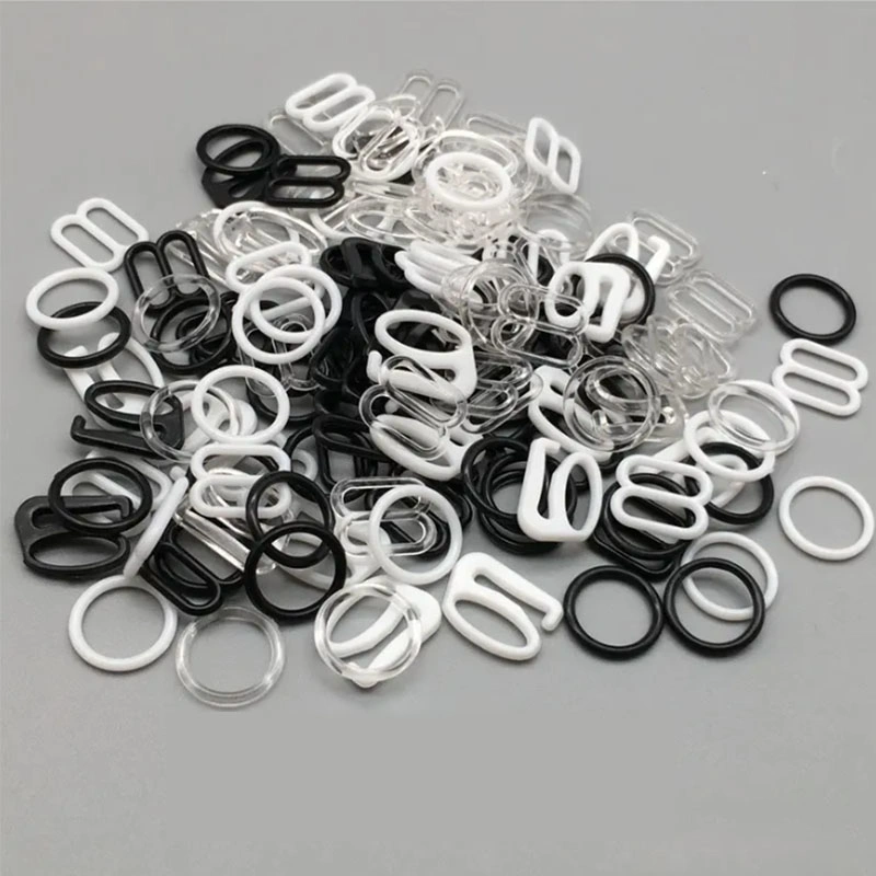 Latest Design Bra Strap Sliders Hooks and Rings Plastic Adjusters for Lingerie Making